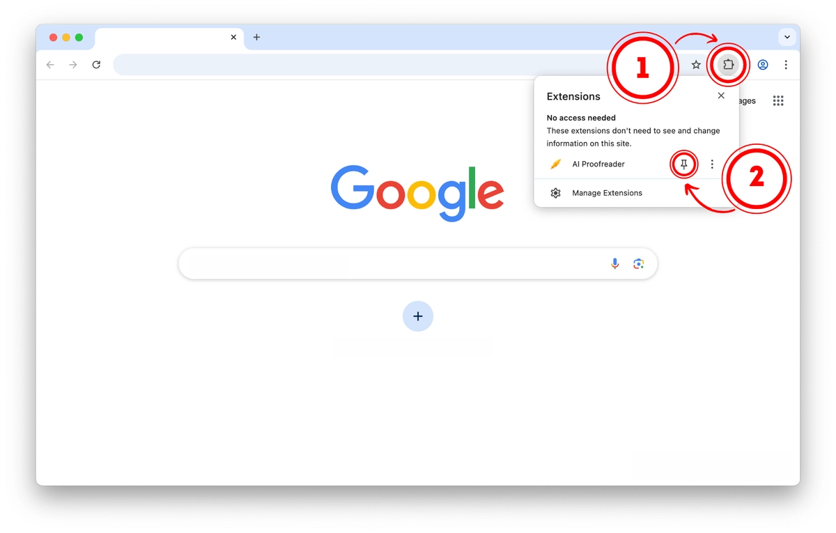 How to pin AI Proofreader